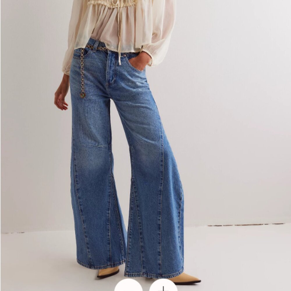We The Free Eden High Slouchy Flare Jeans Homefree 29 0836 - Picture 3 of 8
